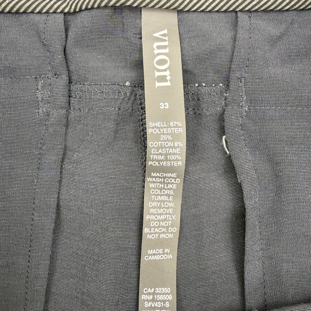 VUORI Aim Pant Dark Grey Size 33 x29 Lightweight Performance Stretch Short Chino - Picture 5 of 7